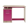 Escritorio Robusto con 2 Cajones - Color Cambrian y Rosa - 100x55x75 cm - Mesa de Estudio y Oficina Duradera