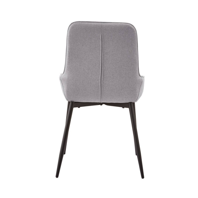 Pack de 4 Sillas Tapizadas en Tela Gris con Tratamiento Easy Clean, Asiento Reforzado  Medidas 54x55x88 cm