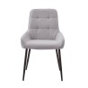 Pack de 4 Sillas Tapizadas en Tela Gris con Tratamiento Easy Clean, Asiento Reforzado  Medidas 54x55x88 cm