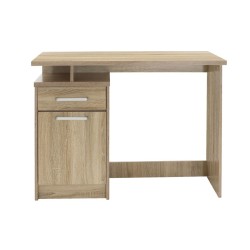 Escritorio Robusto con 2 Cajones - Color Cambria - 100x55x75 cm - Mesa de Estudio y Oficina Duradera