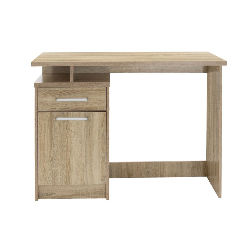 Escritorio Robusto con 2 Cajones - Color Cambria - 100x55x75 cm - Mesa de Estudio y Oficina Duradera