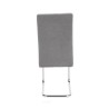 Pack de 4 Sillas de Madera Contrachapada con Relleno de Espuma, Tapizadas en Tela Gris, Patas de Cromo, Medidas 43x49x102 cm