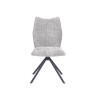 Pack de 2 Sillas Tapizadas en Tela Gris, Patas Negras, Asiento y Respaldo Ergonómicos y Acolchados Medidas 63x48x93 cm