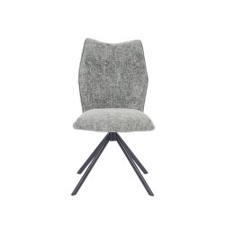 Pack de 2 Sillas Tapizadas en Tela Musgo, Patas Negras, Asiento y Respaldo Ergonómicos y Acolchados Medidas 63x48x93 cm