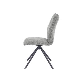 Pack de 2 Sillas Tapizadas en Tela Musgo, Patas Negras, Asiento y Respaldo Ergonómicos y Acolchados Medidas 63x48x93 cm