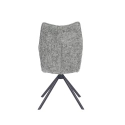 Pack de 2 Sillas Tapizadas en Tela Musgo, Patas Negras, Asiento y Respaldo Ergonómicos y Acolchados Medidas 63x48x93 cm