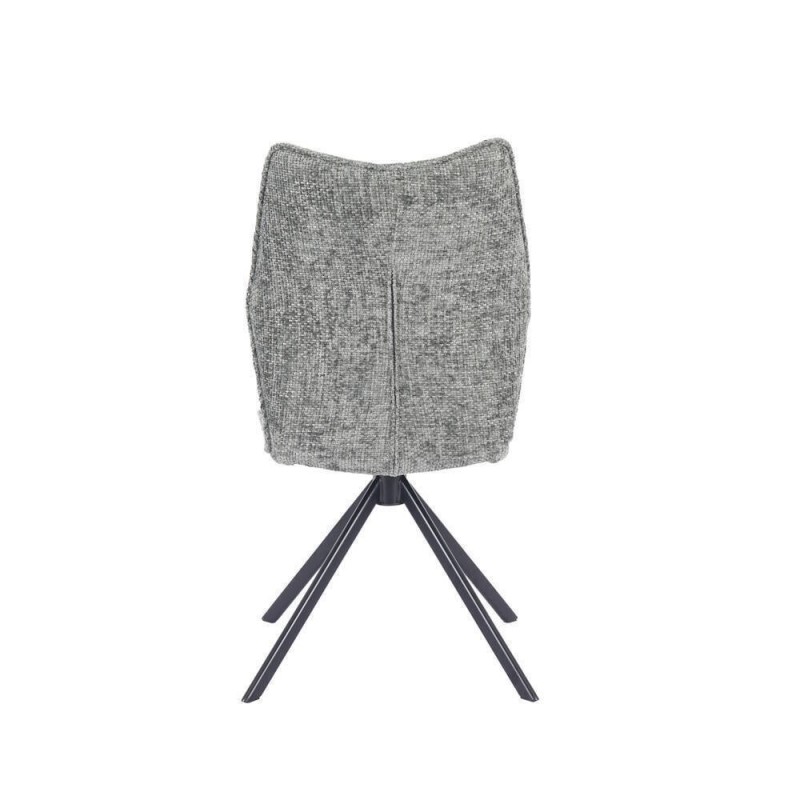 Pack de 2 Sillas Tapizadas en Tela Musgo, Patas Negras, Asiento y Respaldo Ergonómicos y Acolchados Medidas 63x48x93 cm