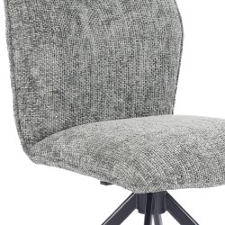 Pack de 2 Sillas Tapizadas en Tela Musgo, Patas Negras, Asiento y Respaldo Ergonómicos y Acolchados Medidas 63x48x93 cm