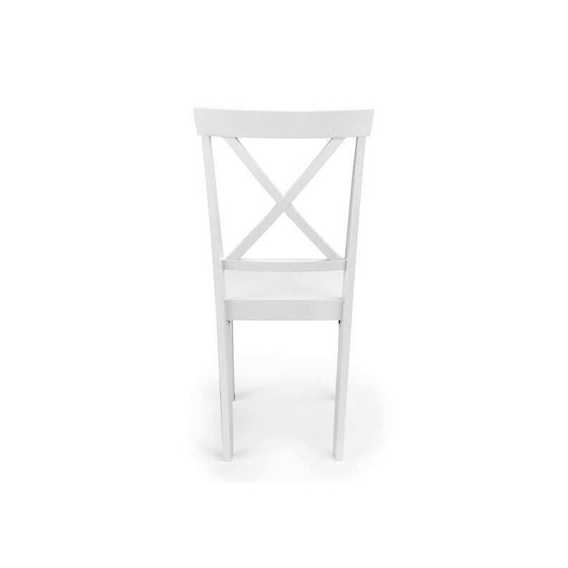 Pack de 2 Sillas de Madera Lacada en Blanco Mate, Diseño Moderno y Elegante, Medidas 42,5x53,94 cm