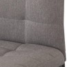 Pack de 4 Sillas Tapizadas en Tela Polipiel Gris con Costuras Acolchadas, Patas Metálicas en Color Negro, Medidas 43x56x96 cm