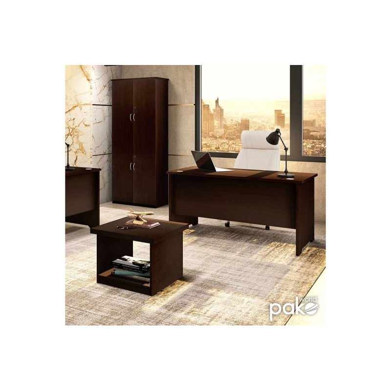 Mesa de Oficina Sin Cajón, Color Nogal, 150x75x75 cm - Espacio Amplio y Elegante