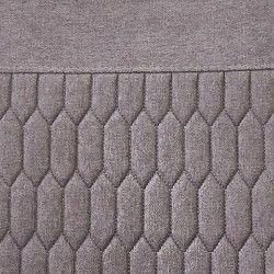 Pack de 4 Sillas de Madera con Relleno de Espuma, Tapizadas en Tela Gris, Patas Metálicas Negras, Medidas 44x60x99 cm