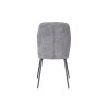 Pack de 2 Sillas Tapizadas en Tela Gris con Patas en Acabado Negro, Asiento y Respaldo Ergonómicos, Medidas 61x47x89 cm