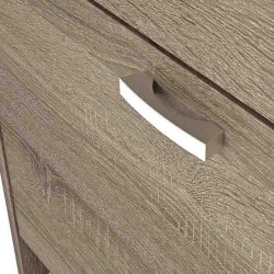 Zapatero Recibidor Roble – Mueble Auxiliar Estrecho con 2 Puertas | Capacidad 12 Pares | 81,6 x 60 x 25 cm