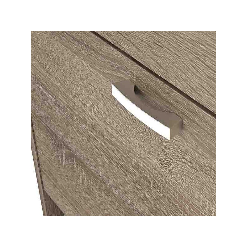 Zapatero Compacto Roble – Mueble con 3 Puertas y Doble Profundidad | MDF con Acabado Melamina | 70 x 25 x 120 cm