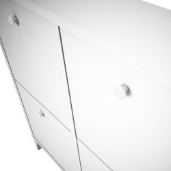 Zapatero de Melamina con 4 Puertas | Capacidad 8 Pares | 101 x 90 x 20 cm