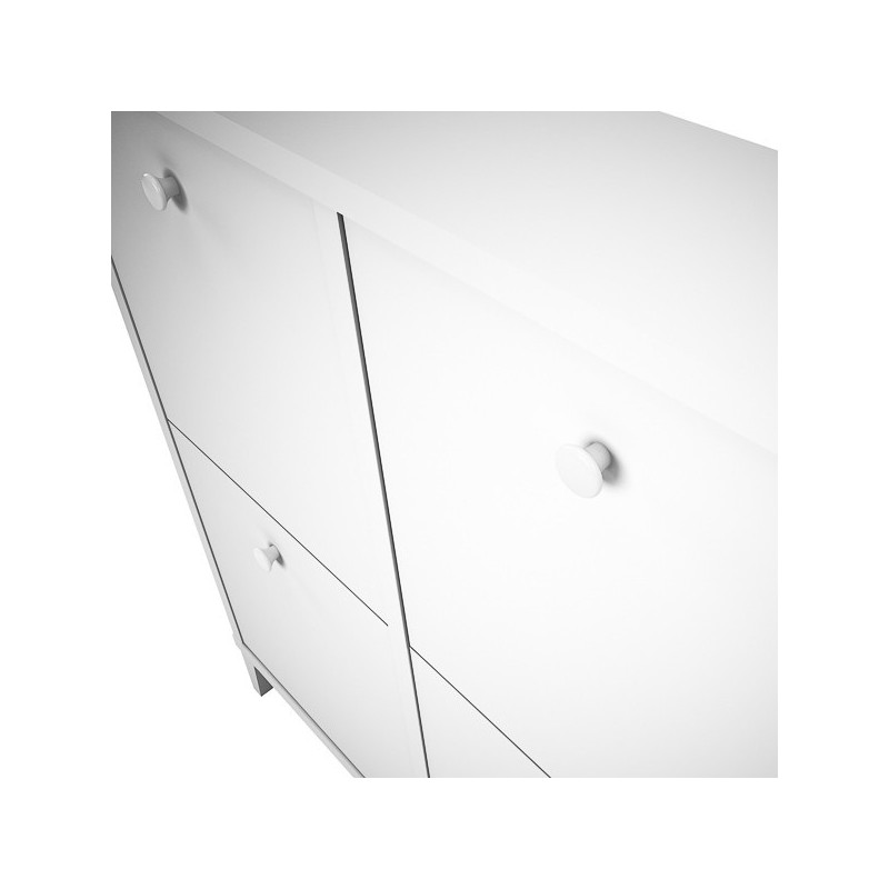 Zapatero de Melamina con 4 Puertas | Capacidad 8 Pares | 101 x 90 x 20 cm