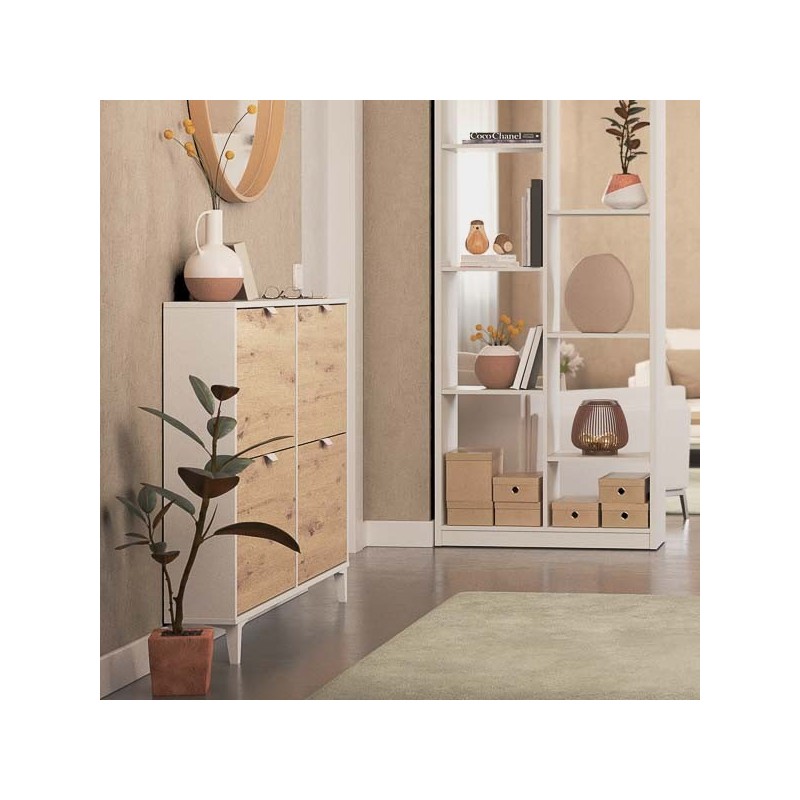 Mueble Zapatero - Almacenamiento Elegante y Práctico | 97,4 x 116,8 x 20 cm (alto x ancho x fondo)