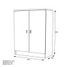 Armario Bajo de Cocina con 2 Puertas – Color Blanco – 60 x 80 x 34 cm