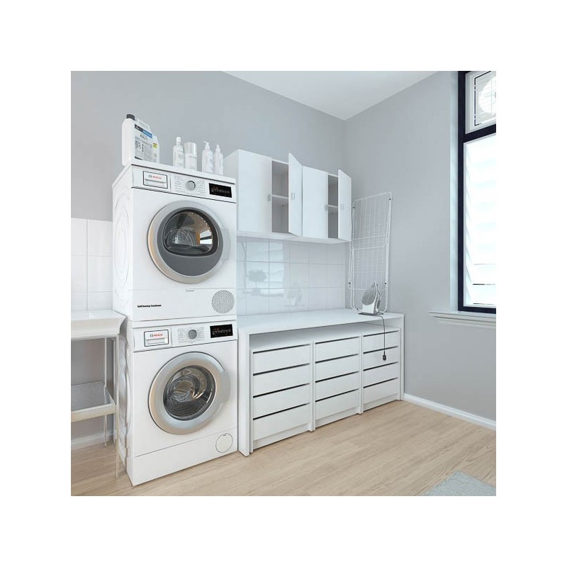 Mueble Alto de Cocina para Colgar con 2 Puertas – Color Blanco – 60 x 60 x 26,5 cm (alto x ancho x fondo)