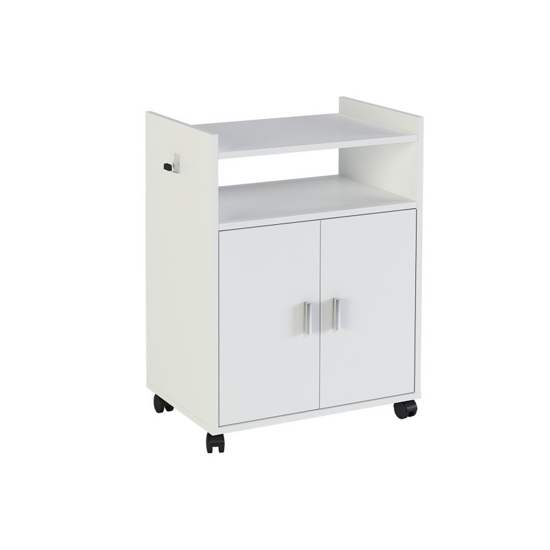 Mueble Auxiliar para Microondas – Acabado Blanco – 79,5 x 60 x 40 cm (alto x ancho x fondo)
