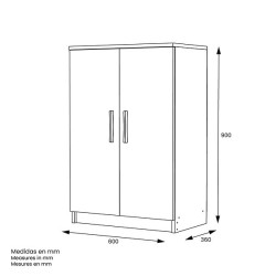 Armario Multiusos Bajo – Color Blanco – 60 x 90 x 36 cm