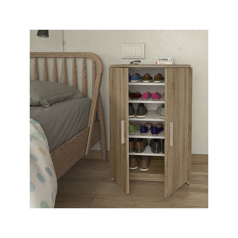 Armario Multiusos Color Roble – Color Blanco – 60 x 90 x 36 cm