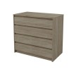 Cómoda Cajonera 4 cajones acabado en Color Roble. 74cm(alto) 80cm(ancho) 45cm(fondo)