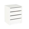 Cajonera 4 cajones | Color: Blanco | Medidas: 62 cm x 50 cm x 44 cm mueble dormitorio