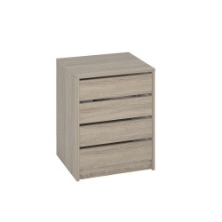 Cajonera 4 cajones | Color: Roble | Medidas: 62 cm x 50 cm x 44 cm mueble dormitorio