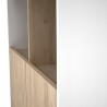 Estantería Decorativa, Librería, Separador Ambientes, Acabado en Roble y Blanco,171 cm (Al) x 80 cm (Anc) x 33,5 cm (Fon)