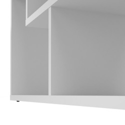 Estantería Geométrica Blanca para Salón con Múltiples Estantes – 169 x 120 x 28 cm (alto x ancho x fondo)