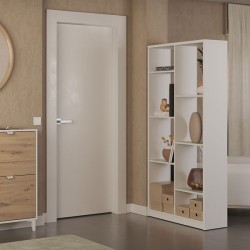 Estantería Alta Salón, Librería, Color Blanco, Medidas: 180 cm (Alto) x 85 cm (Ancho) x 28,5 cm (Fondo