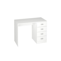 Escritorio Moderno de 4 Cajones - Acabado Blanco de Alta Calidad - 100 cm de Ancho, 50 cm de Fondo, 75 cm de Alto