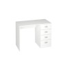 Escritorio Moderno de 4 Cajones - Acabado Blanco de Alta Calidad - 100 cm de Ancho, 50 cm de Fondo, 75 cm de Alto