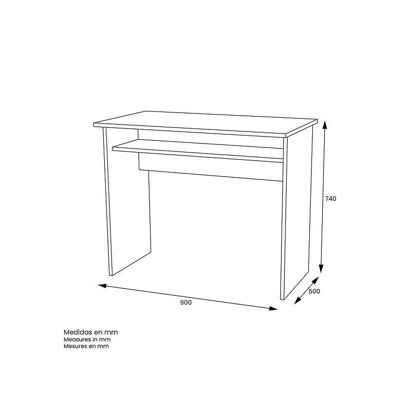 Mesa Escritorio | Mesa de Estudio | Contiene Bandeja | Color Blanco | Medidas: 90 x 74 x 50 cm