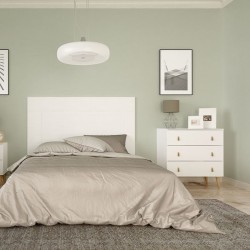 Cómoda con 3 Cajones, para Dormitorio, Acabado en Color Blanco, Medidas: 80 cm (Ancho) x 83,5 cm (Alto) x 48 cm (Fondo)