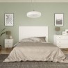 Cabezal para Cama de Matrimonio con patas, Color Blanco, Medidas: 160 cm (Ancho) x 130 cm (Alto) x 2,5 cm (Fondo)