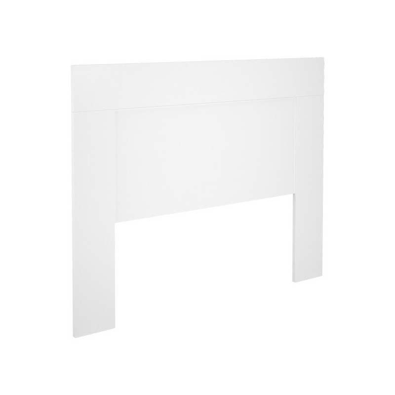 Cabezal para Cama de Matrimonio con patas, Color Blanco, Medidas: 160 cm (Ancho) x 130 cm (Alto) x 2,5 cm (Fondo)