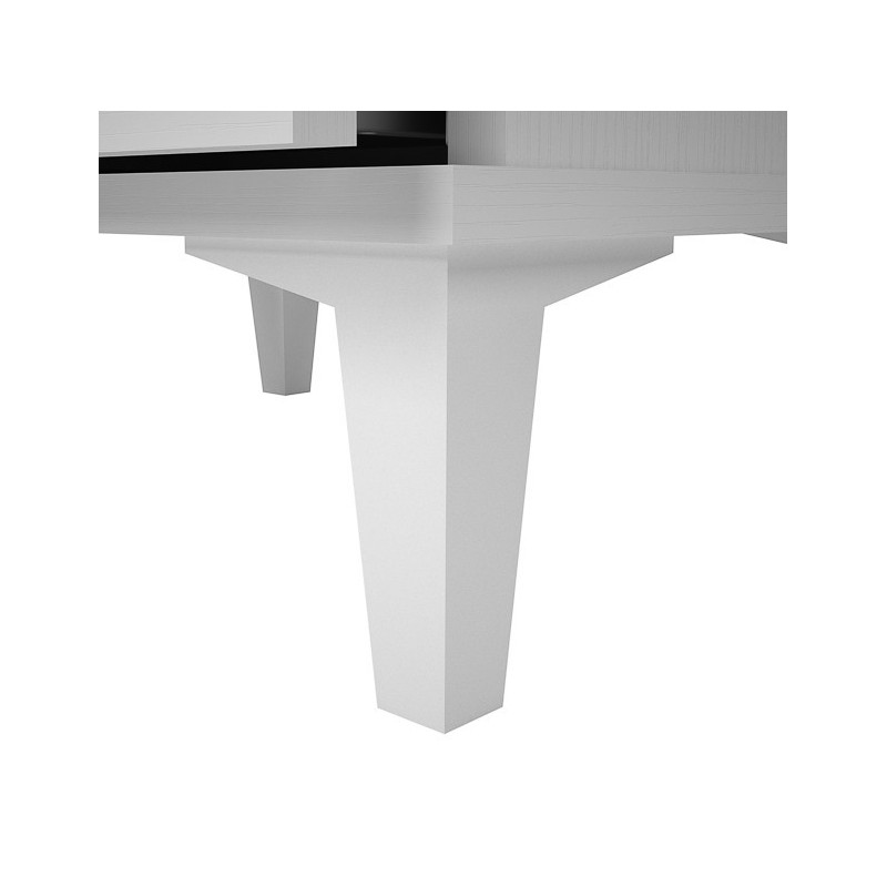 Mesita de Noche 2 cajones, Mesilla de Noche,  Color Blanco, Medidas: 43 cm (Ancho) x 34 cm (Fondo) x 56 cm (Alto)