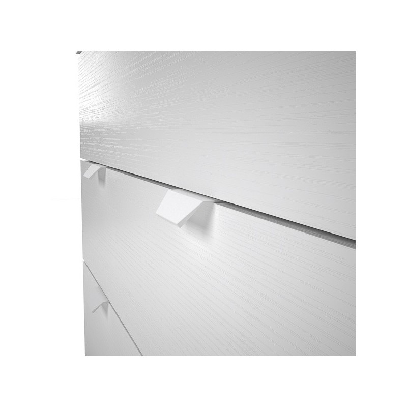 Cómoda con 4 Cajones, para Dormitorio, Acabado en Color Blanco, Medidas: 80 cm (Ancho) x 98 cm (Alto) x 48 cm (Fondo)