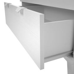 Cómoda con 4 Cajones, para Dormitorio, Acabado en Color Blanco, Medidas: 80 cm (Ancho) x 98 cm (Alto) x 48 cm (Fondo)