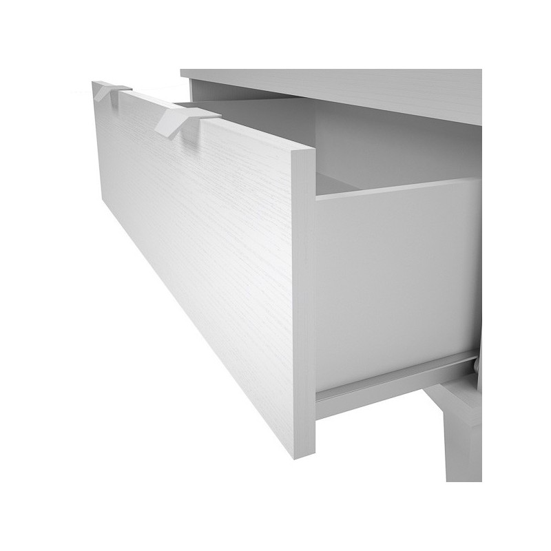 Cómoda con 4 Cajones, para Dormitorio, Acabado en Color Blanco, Medidas: 80 cm (Ancho) x 98 cm (Alto) x 48 cm (Fondo)