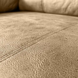 Sofá con Chaiselongue Reversible Color Piedra, Asientos Extensibles y Arcón, 291x160x104 cm, Tapizado en Tela