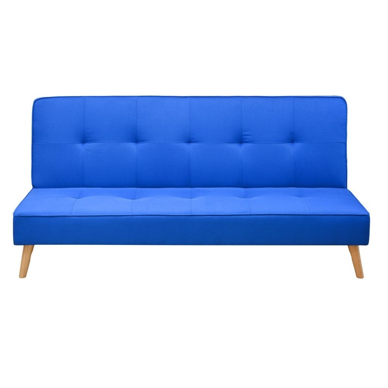 Sofá Cama Clic Clac 3 Plazas Tipo Libro, Color Azul oscuro, Diseño Moderno, 188x88x88 cm