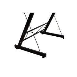 Mesa de Ordenador Esquinera Metálica en MDF Negro, 158x120x73cm - Espacio para Teclado y Torre