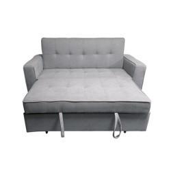 Sofá Cama 2 Plazas con Reposabrazos, Diseño Moderno y Elegante, Color Gris, 167x90x96,5 cm