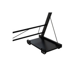 Mesa de Ordenador Esquinera Metálica en MDF Negro, 158x120x73cm - Espacio para Teclado y Torre