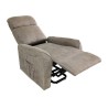 Butaca Relax Power Lift con Estructura de Madera de Eucalipto, Color Cemento, 74x100x88 cm