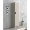 Mueble multiusos Armario Auxiliar Multiusos Color Beige – 1 Puerta, 4 Baldas, 37x180x35 cm – Madera Práctico y Funcional.